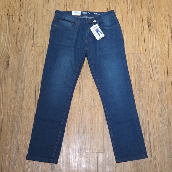 Izod Other - Izod Men’s Slim Straight Jeans in Dark Blue Wash
